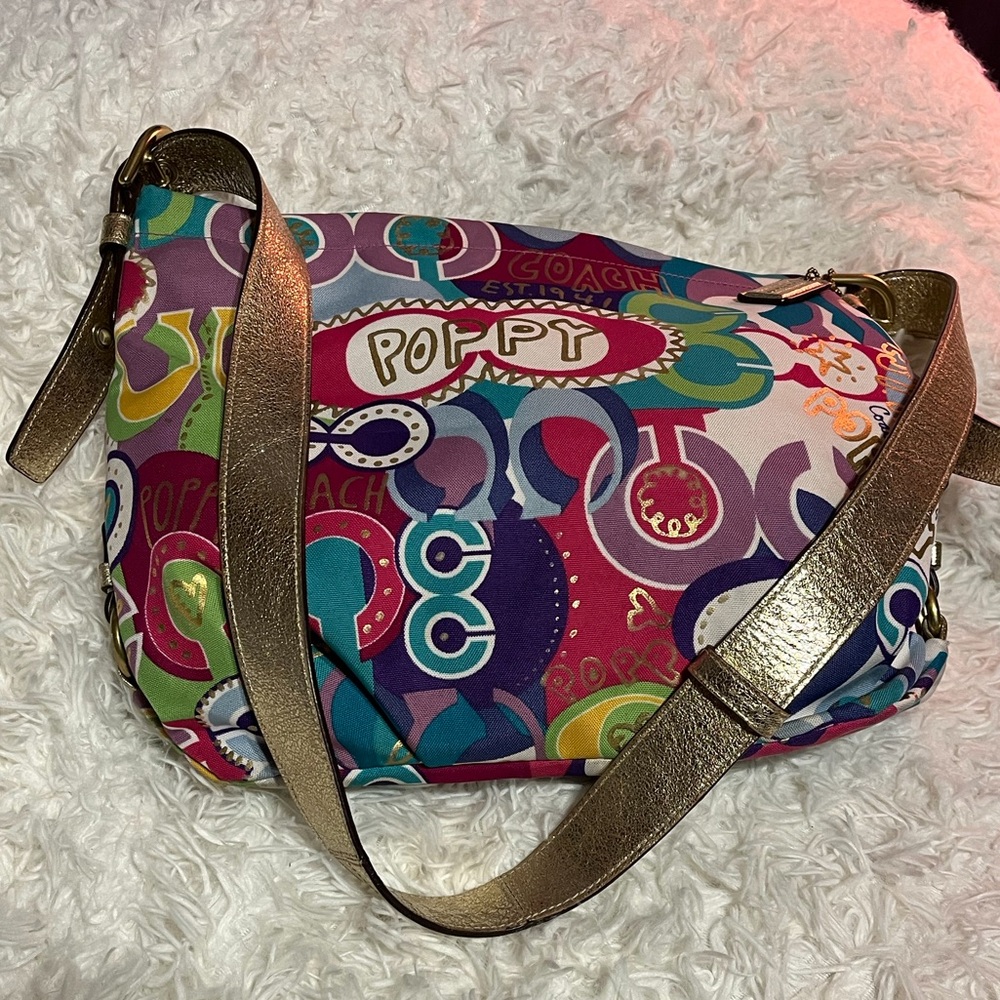 Coach graffiti pop C  Multicolor Signature Print Crossbody Bag